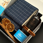 The Chalet Breakfast by Muse Baskets and Co., a corporate holiday gift box with Wabanaki maple syrup and Provisions pancake mix.