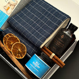 The Chalet Breakfast by Muse Baskets and Co., a corporate holiday gift box with Wabanaki maple syrup and Provisions pancake mix.