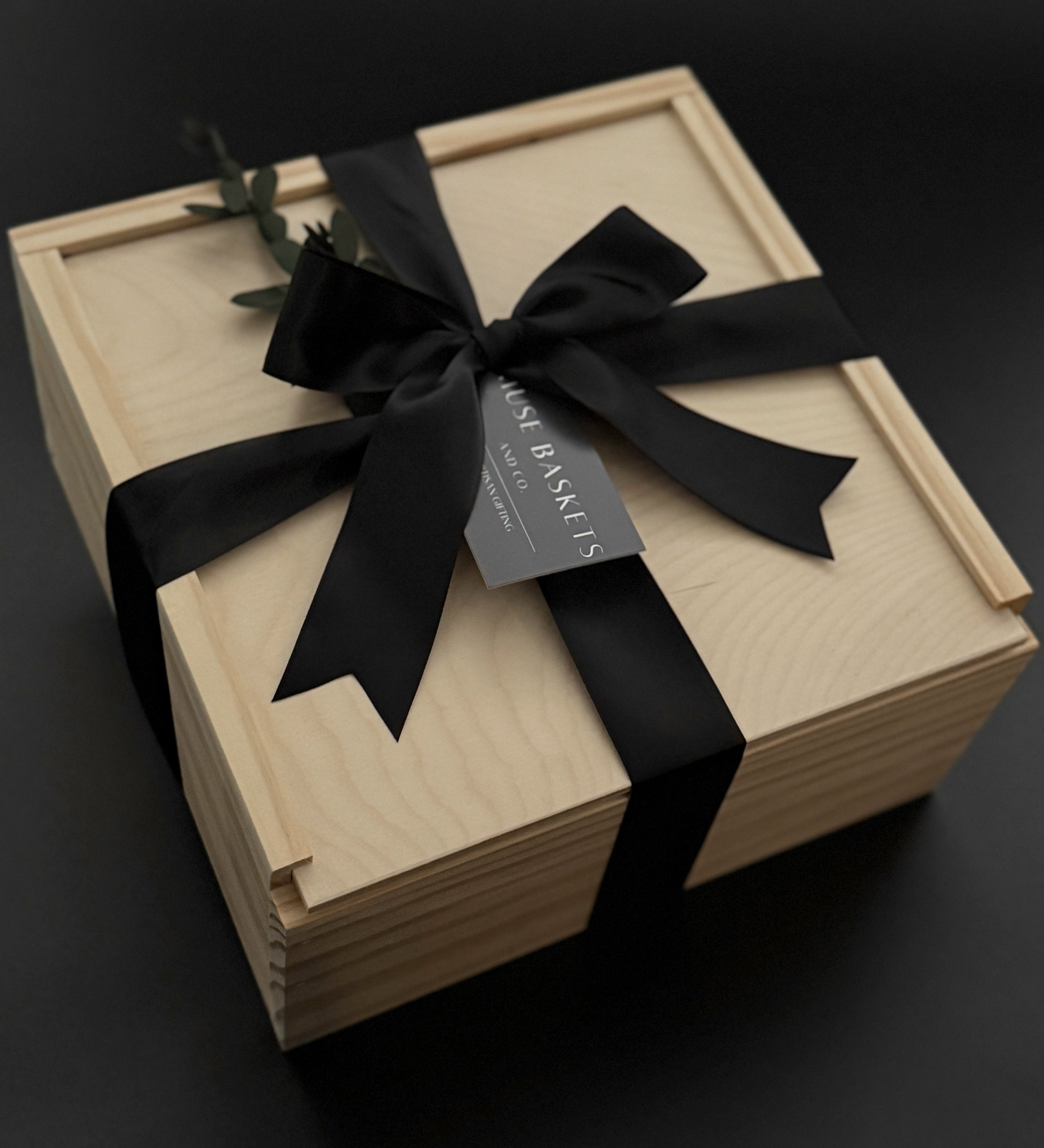 Wood Gift Box MUSE BASKETS AND CO.