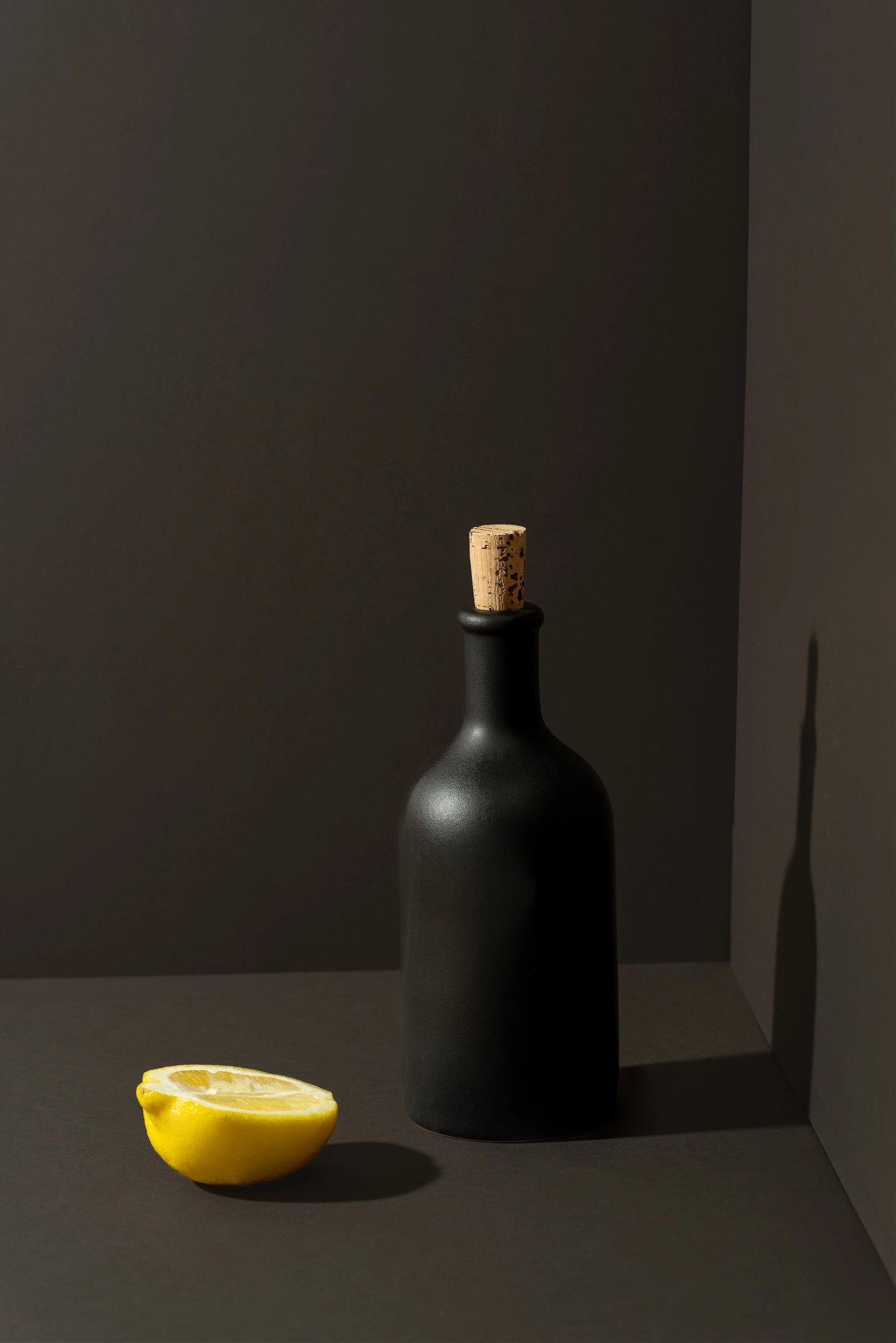 STONEWARE OLIVE OIL BOTTLE