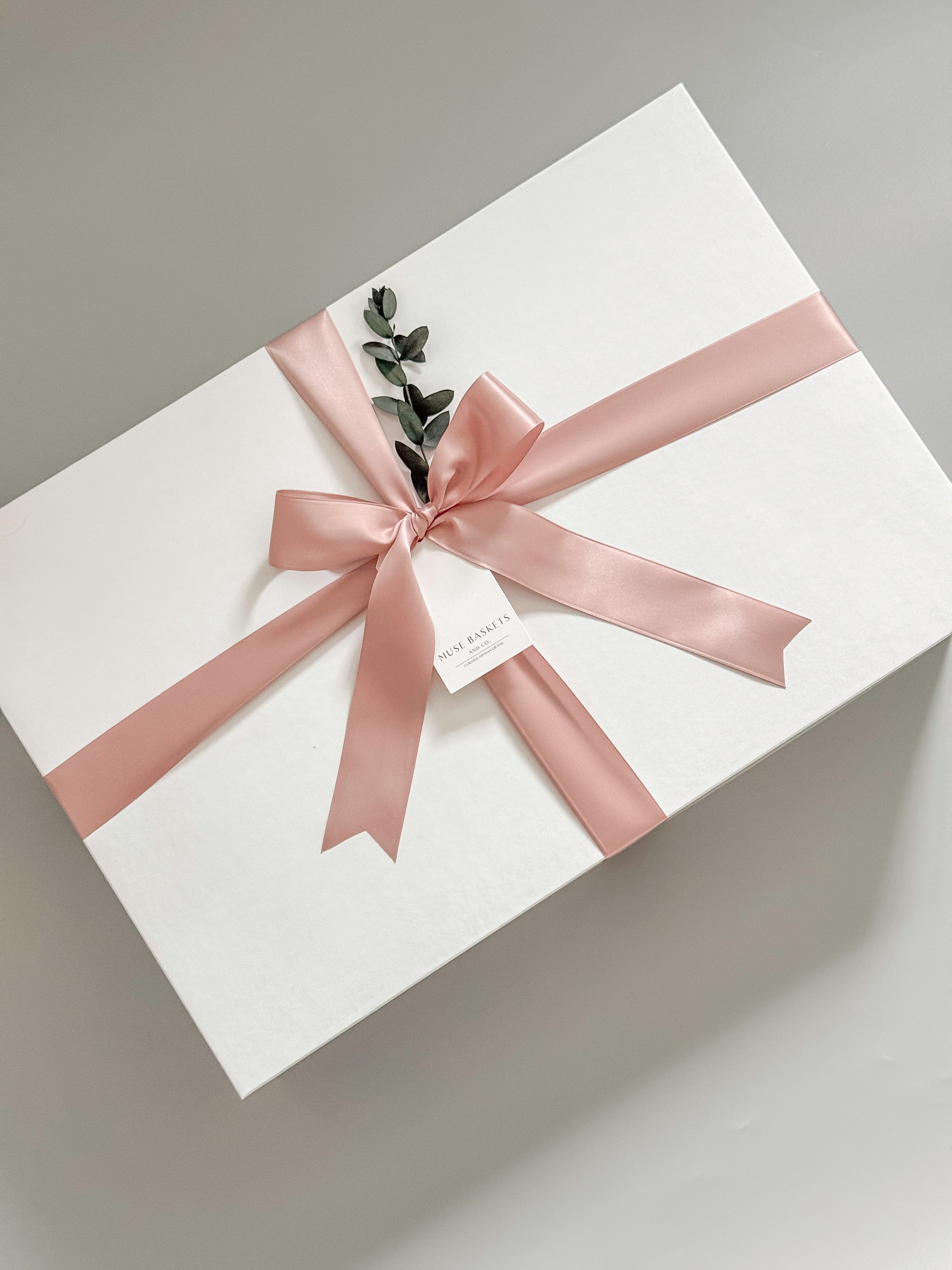 White Gift Box MUSE BASKETS AND CO.