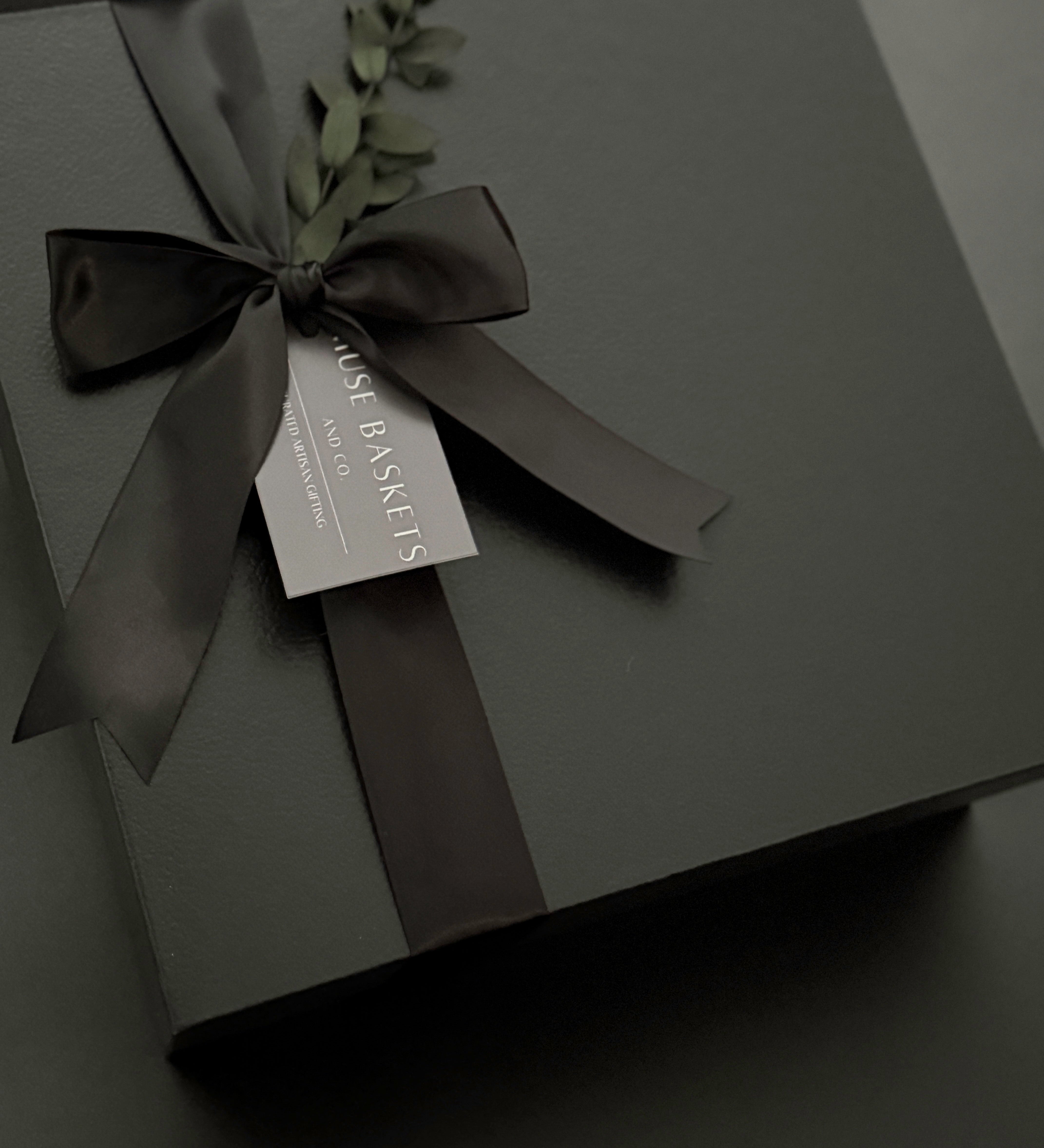 Black Gift Box MUSE BASKETS AND CO.