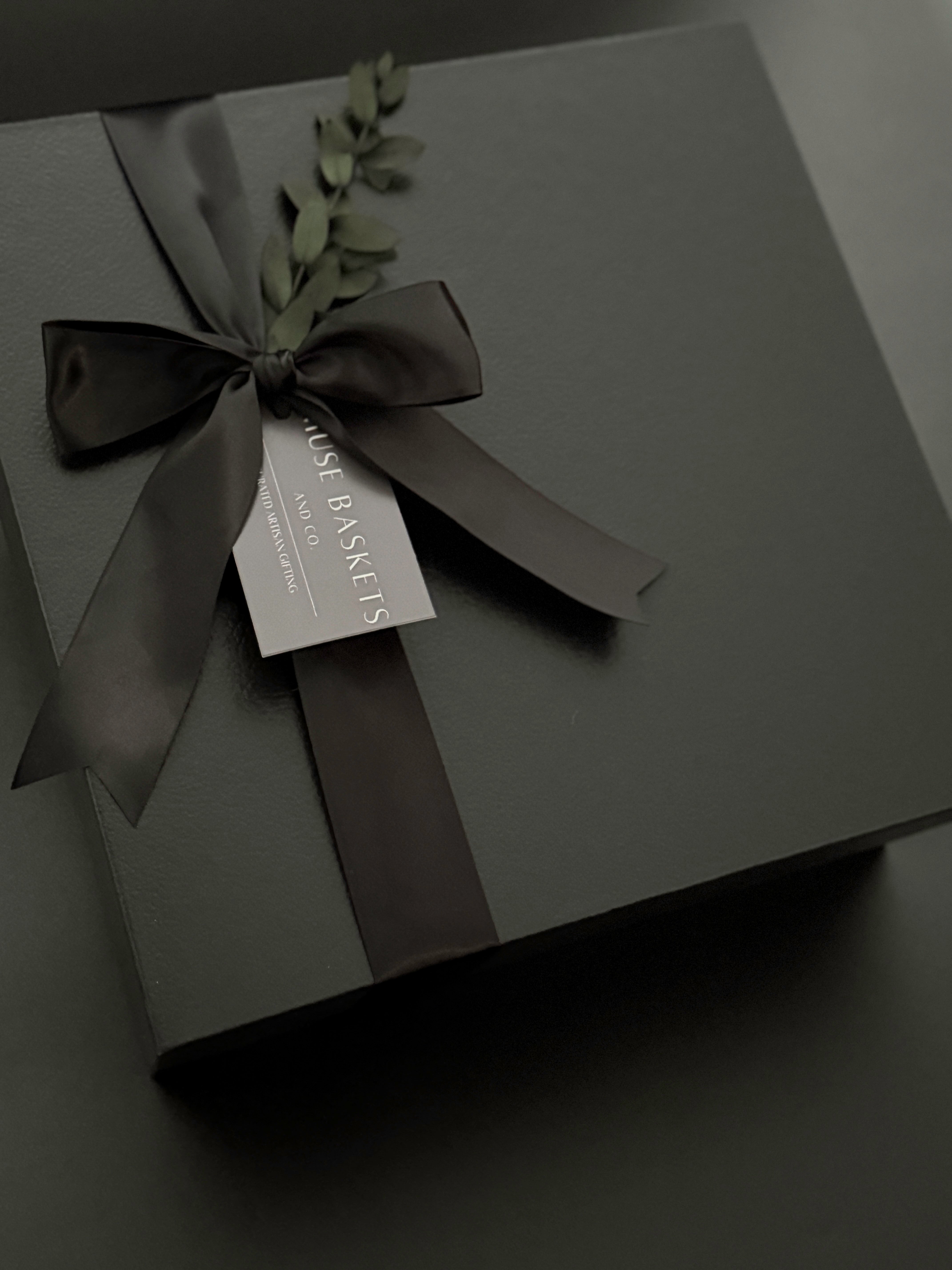 Black Gift Box MUSE BASKETS AND CO.
