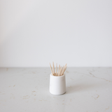 Matches or Toothpick Holder in White Marble