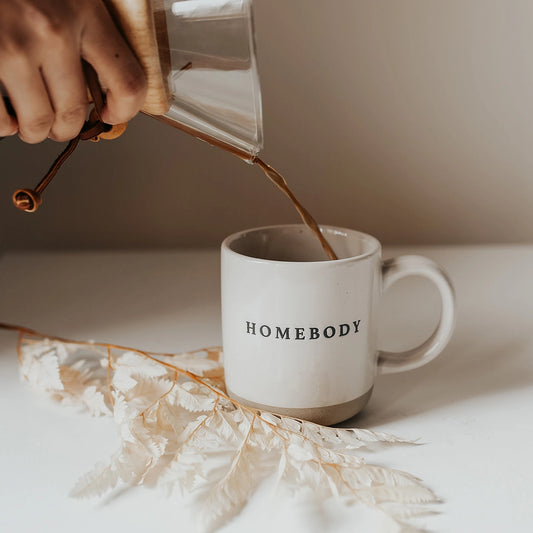 HOMEBODY - CREAM STONEWARE COFFEE MUG