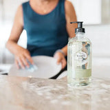 BERGAMOT + LIME DISH SOAP IN GLASS BOTTLE - Muse Baskets and Co.