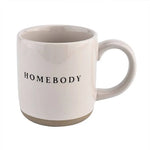 HOMEBODY - CREAM STONEWARE COFFEE MUG - Muse Baskets and Co.