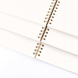 LARGE BLACK CLOTH SPIRAL NOTEBOOK