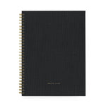 LARGE BLACK CLOTH SPIRAL NOTEBOOK - Muse Baskets and Co.