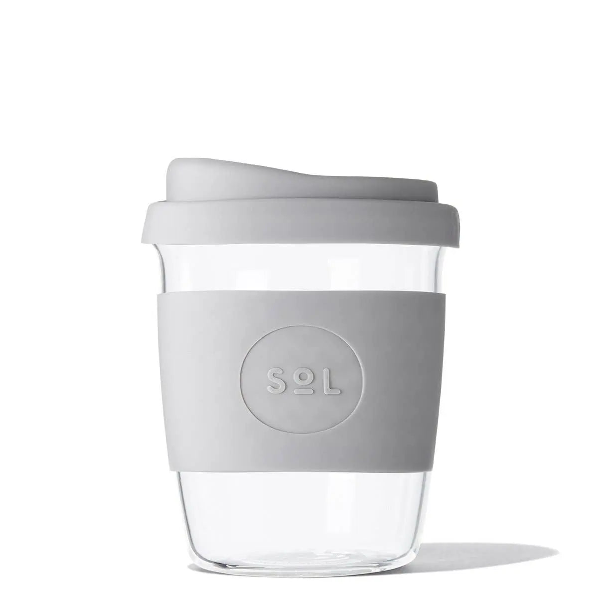 TRAVEL TUMBLER - COOL GREY GLASS 8 OZ - Muse Baskets and Co.