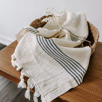 TURKISH COTTON + BAMBOO HAND TOWEL - Muse Baskets and Co.