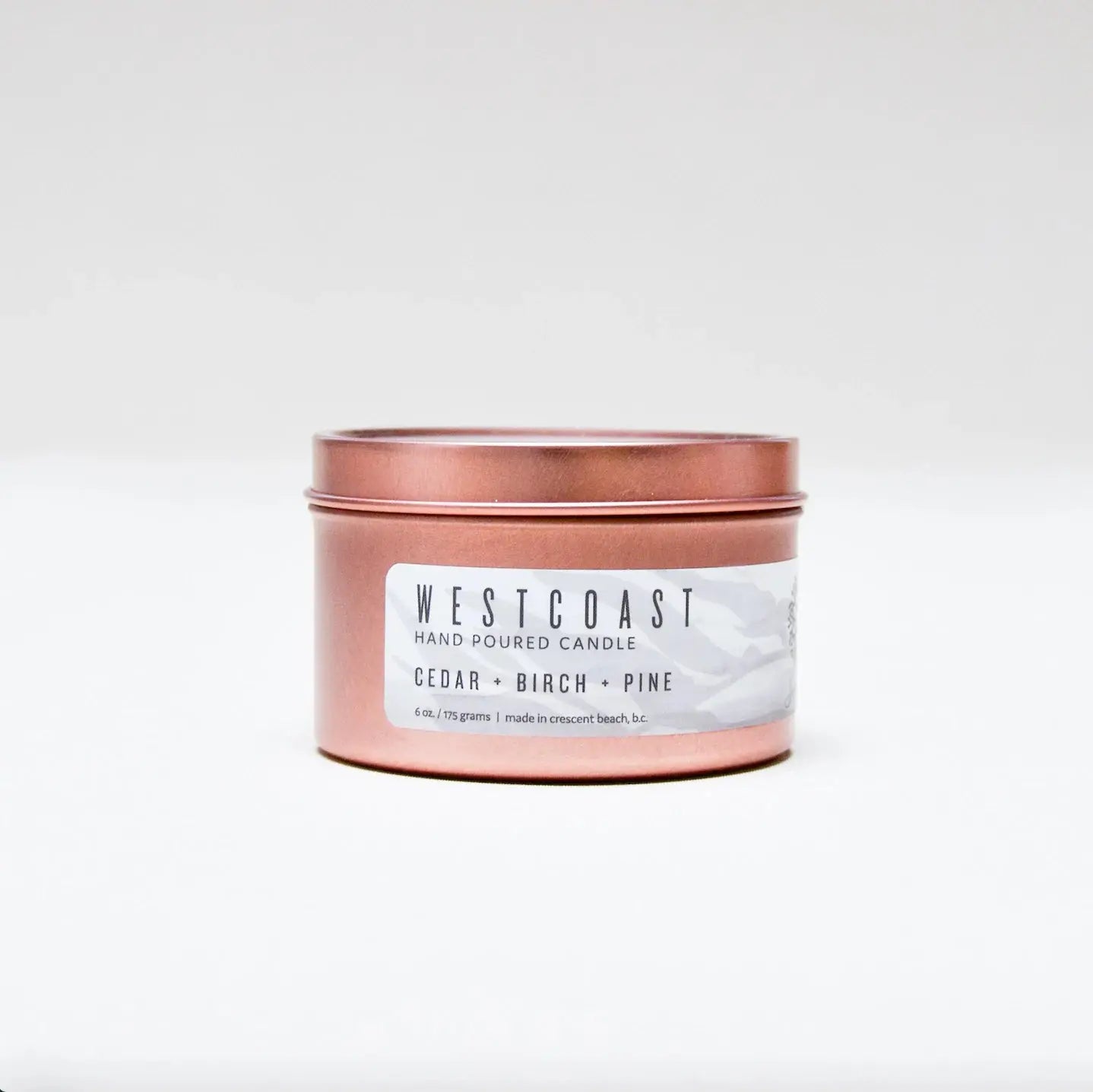 WESTCOAST TIN CANDLE - Muse Baskets and Co.